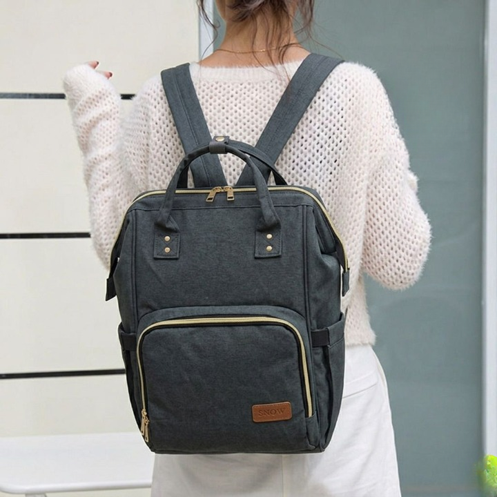 The Boston Diaper Backpack with Insulated Feeder Pouch