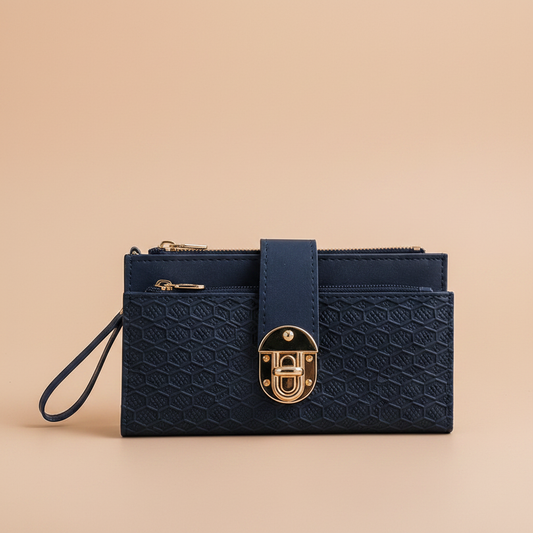 Navy Blue Wallet – Studio Product Shot